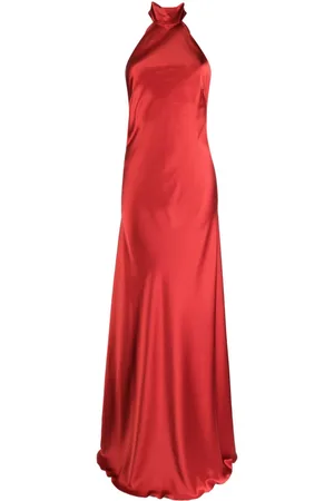 Michelle Mason Halterneck silk gown