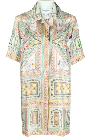 Casablanca Le Labyrinthe silk shift dress