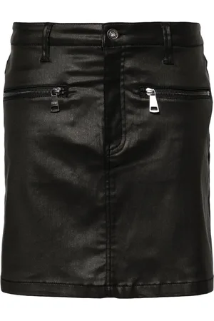 DKNY Coated denim miniskirt