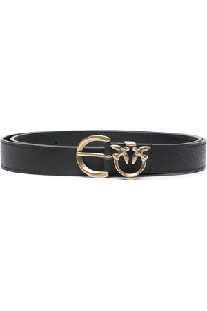 Pinko Love Birds-buckle leather belt