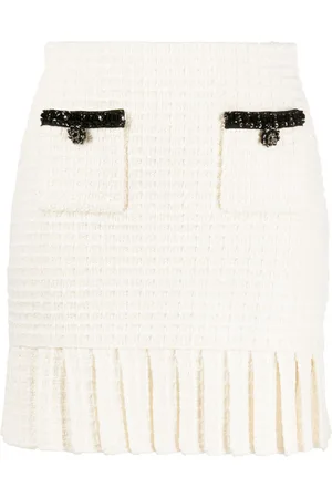 Self-Portrait Waffle-knit mini skirt