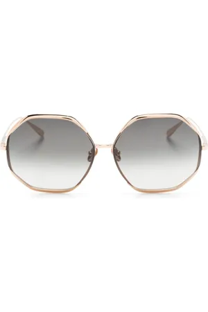 Linda Farrow Camila geometric-frame sunglasses