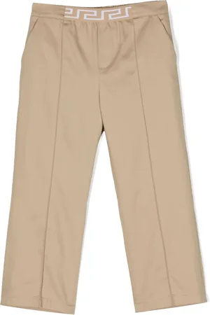 VERSACE Greca-motif cotton trousers