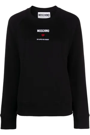Moschino Embroidered-logo cotton sweatshirt