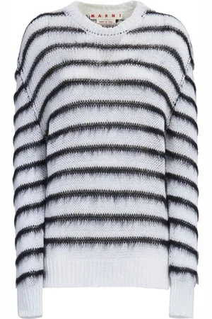 Marni Striped open-knit jumper