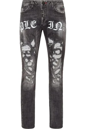 Philipp Plein Logo-print straight-leg jeans