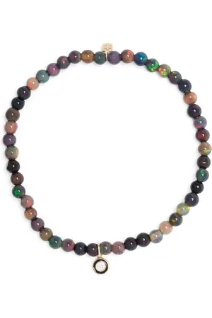 Sydney Evan 14kt yellow- opal and diamond beaded bracelet