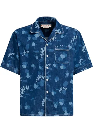 Marni Logo-print denim shirt