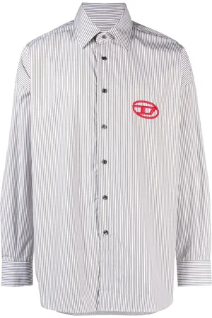 Diesel S-Douber logo-embroidered shirt
