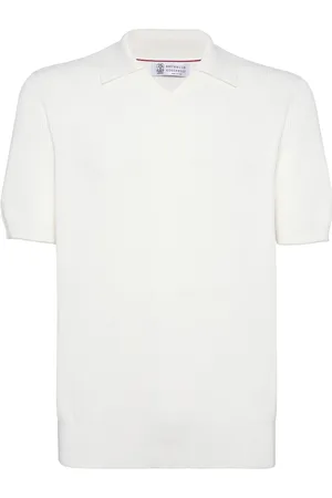 Brunello Cucinelli Pointed-flat collar cotton polo shirt