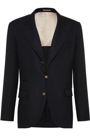 Brunello Cucinelli Peak-lapels linen-blend blazer