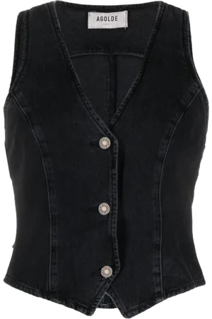 AGOLDE Heller button-up denim waistcoat