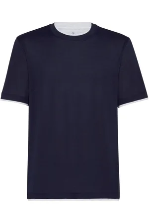 Brunello Cucinelli Layered-design silk-blend T-shirt