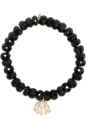 Sydney Evan 14kt gold Tear Drops Evil Eye multi-stone bracelet