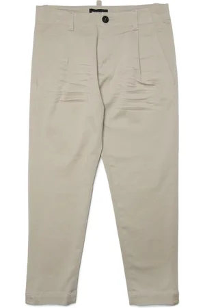 Dsquared2 Rubberised logo stretch-cotton chinos