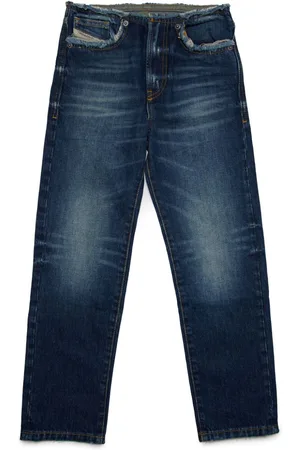Diesel Logo-embroidered frayed jeans