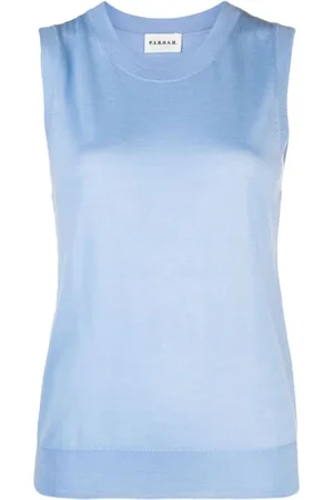 P.A.R.O.S.H. Crew-neck fine-knit tank top