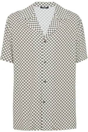 Balmain Monogram-pattern satin shirt