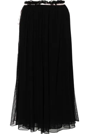 Pinko X Patrick McDowell mesh-design midi skirt