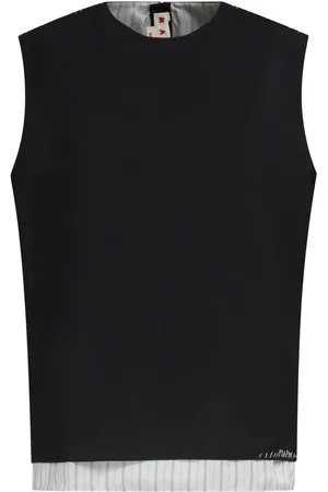 Marni Stripe-detail layered blouse