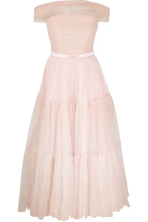 Ana Radu Off-shoulder fluted maxi dress