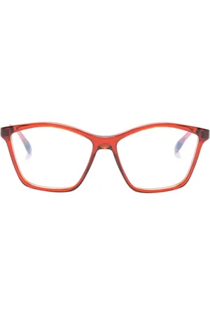 Victoria Beckham Logo-engraved cat eye-frame glasses