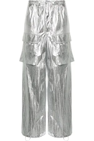 Maison Margiela Drawstring-fastening metallic trousers