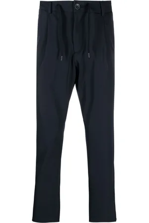 HERNO Logo-plaque button-fastening tapered trousers