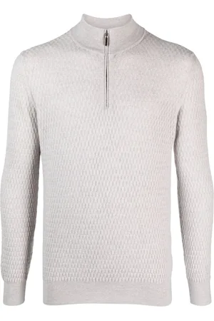 Cruciani Half-zip wool jumper