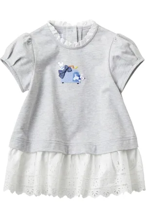 Familiar Lace-trim cotton dress
