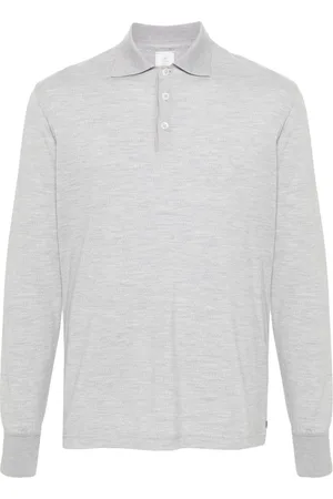 ELEVENTY Mélange long-sleeve polo shirt