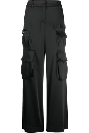 OFF-WHITE Satin cargo trousers