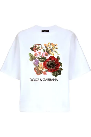 Dolce & Gabbana Floral-print cotton-blend T-shirt