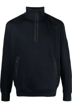 HUGO BOSS Logo-patch half-zip sweatshirt