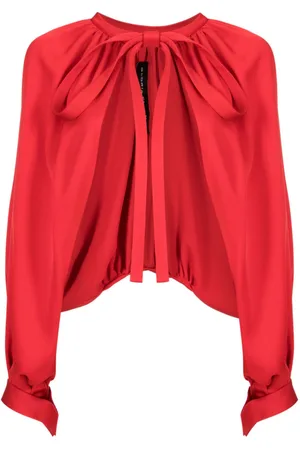 Gloria Coelho Long-sleeve cropped blouse