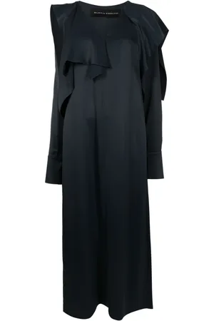Gloria Coelho Slit-sleeve draped maxi dress