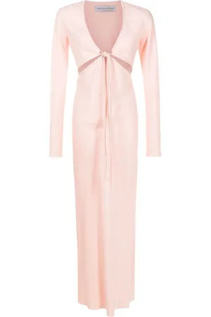 Gloria Coelho V-neck satin maxi dress