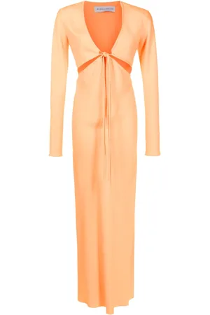 Gloria Coelho V-neck satin maxi dress