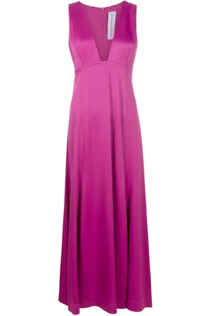 Gloria Coelho Plunging V-neck midi dress