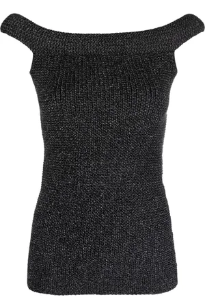 Totême Roll off-shoulder knitted top