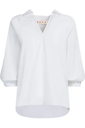 Marni V-neck cotton blouse