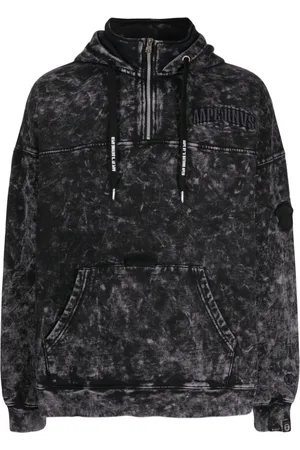 A Bathing Ape Logo-embroidered cotton hoodie