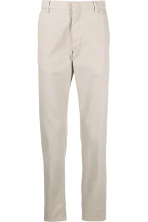 ELEVENTY Low-rise cotton blend chino trousers