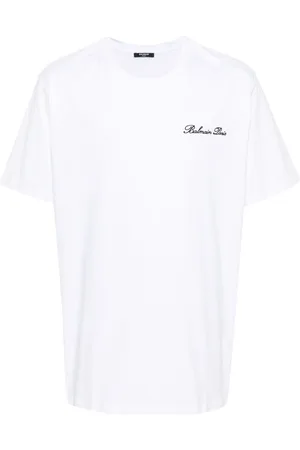Balmain Logo-embroidered cotton T-shirt