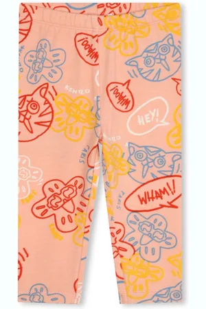 Kenzo Graphic-print cotton leggings