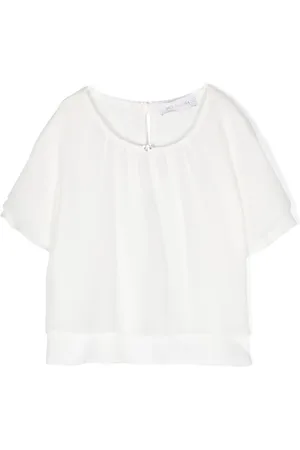MONNALISA Crew-neck layered blouse
