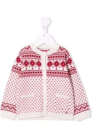 BONPOINT Intarsia knit cardigan