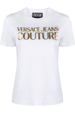 VERSACE Logo-print cotton T-shirt