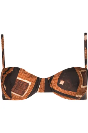 Lenny Niemeyer Geometric-print balconette bikini top