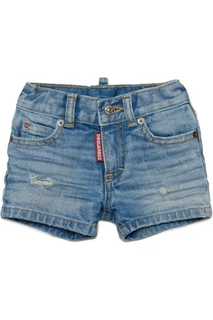 Dsquared2 Ripped-detail denim shorts